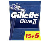 GILLETTE-lâminas de barbear descartáveis BLUE II 20 unidades.-DrShampoo - Perfumaria e Cosmética